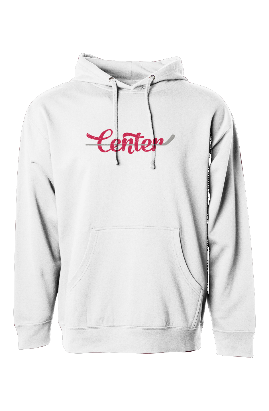 The Bench Boss Center Hoodie White | Barn Garb Hockey Threads