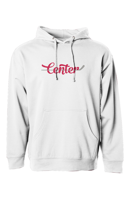 The Bench Boss Center Hoodie White | Barn Garb Hockey Threads