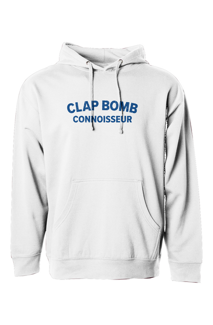 The Bench Boss Clap Bomb Connoisseur Hoodie White | Barn Garb Hockey Threads