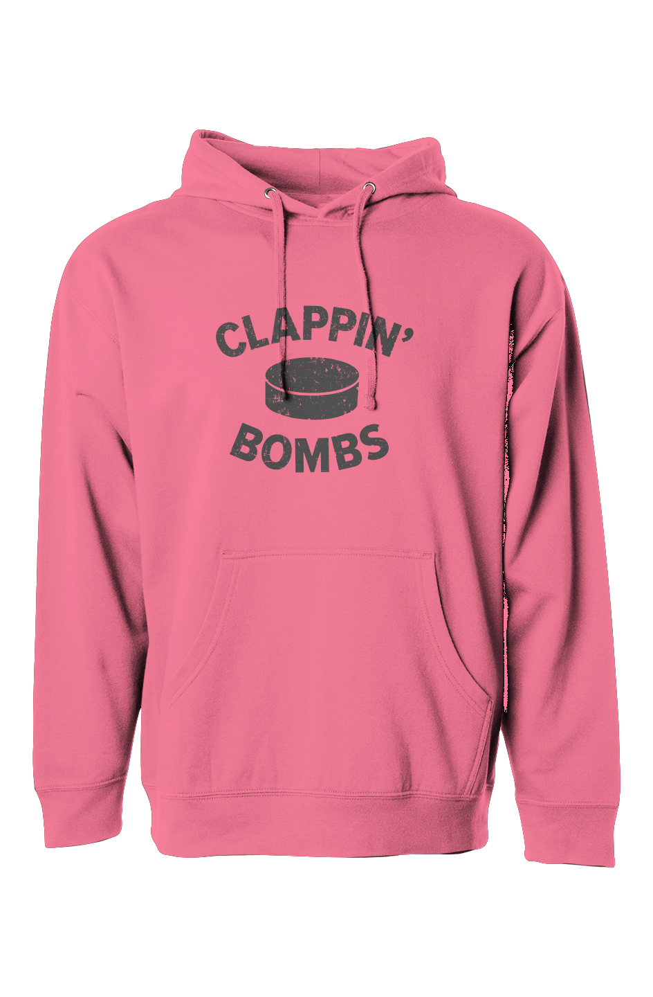 The Bench Boss Clappin' Bombs Puck Hoodie Neon Pink | Barn Garb Hockey Threads
