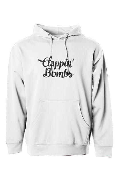 The Bench Boss Clappin' Bombs Watching Hoodie White | Barn Garb Hockey Threads
