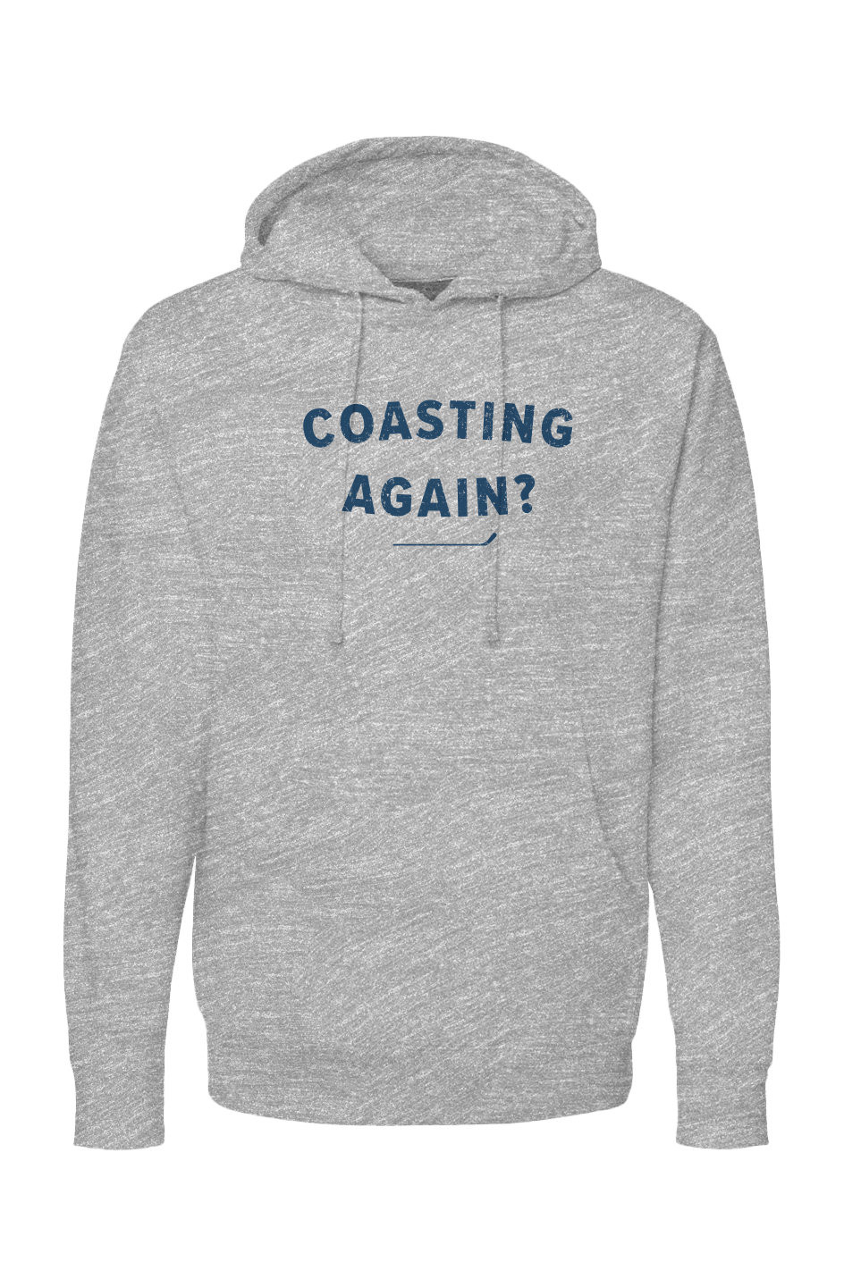 The Bench Boss Coasting Again? Hoodie Grey | Barn Garb Hockey Threads