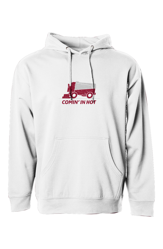 The Bench Boss Comin' in Hot Hoodie White | Barn Garb Hockey Threads