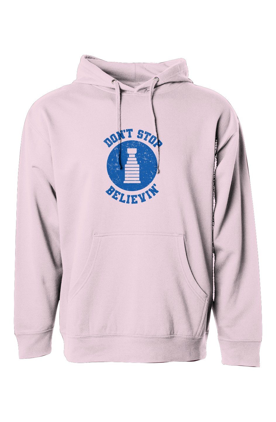 The Bench Boss Don't Stop Believin' Hoodie Pink | Barn Garb Hockey Threads