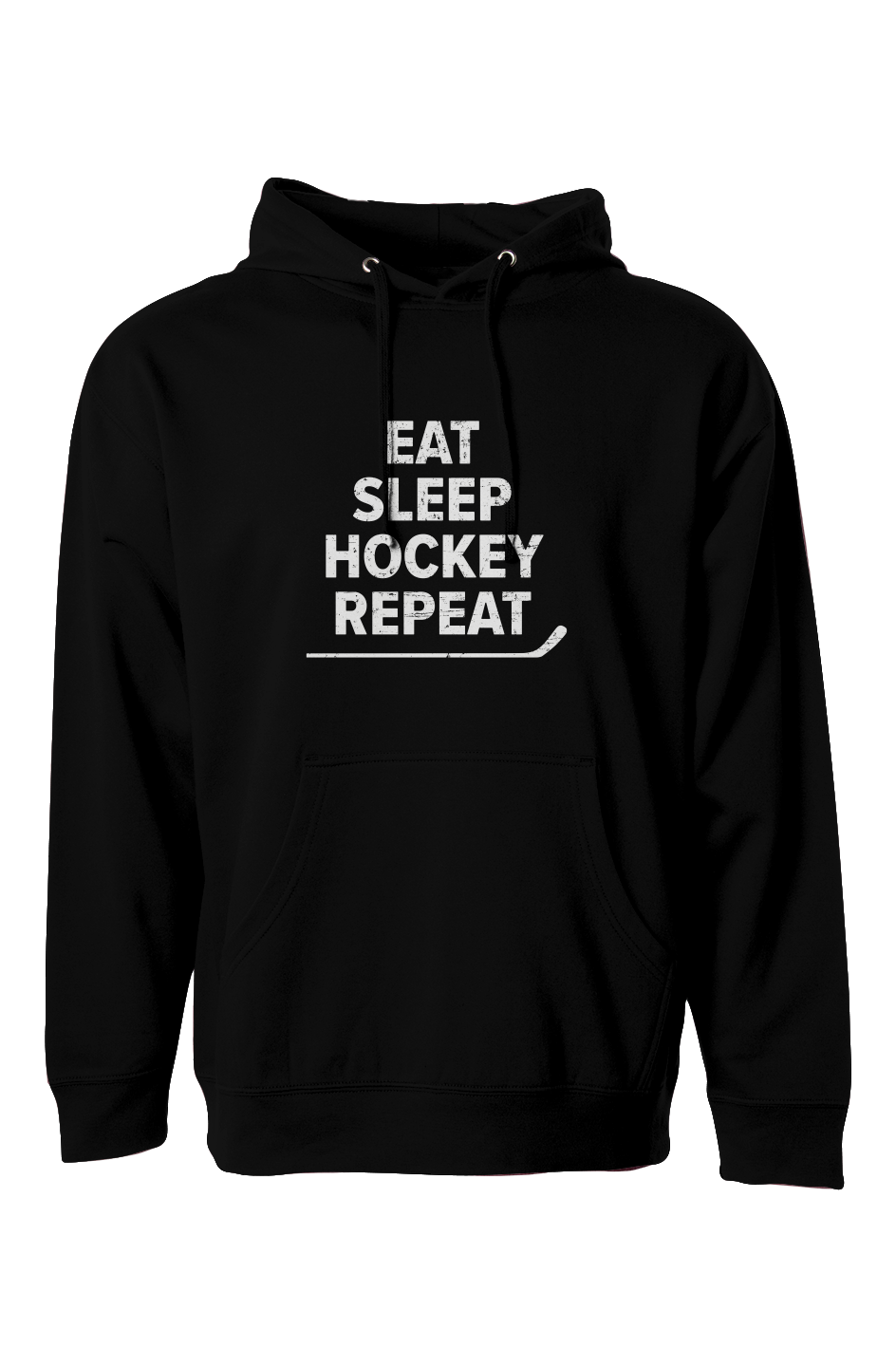 The Bench Boss Eat Sleep Hockey Hoodie Black | Barn Garb Hockey Threads