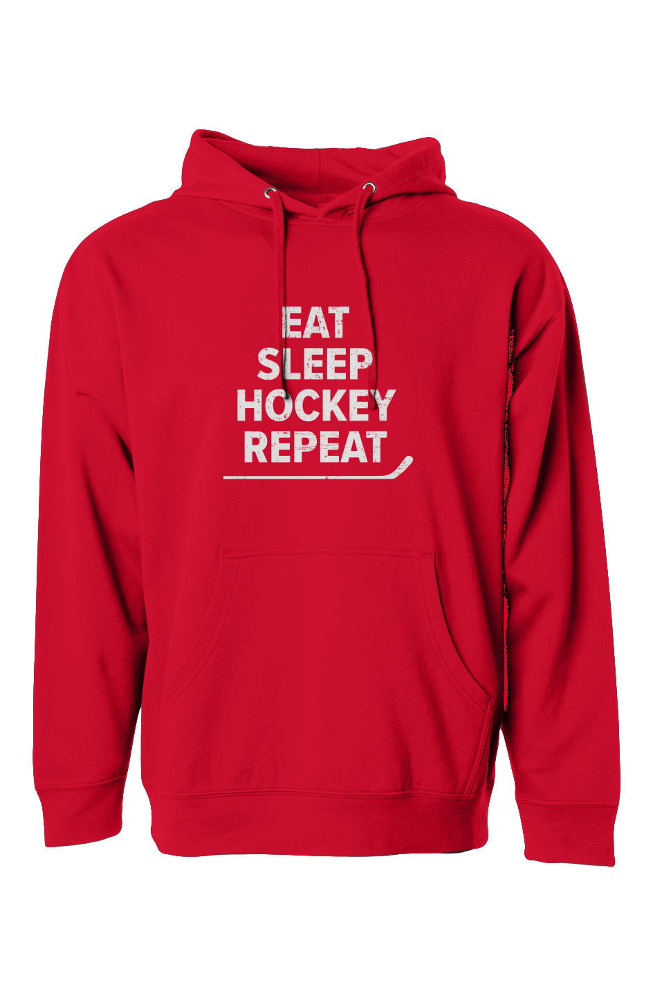 The Bench Boss Eat Sleep Hockey Hoodie Red | Barn Garb Hockey Threads