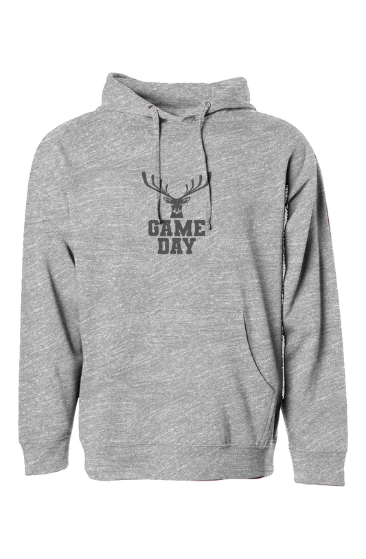 The Bench Boss Game Day Hockey Buck Hoodie Grey | Barn Garb Hockey Threads
