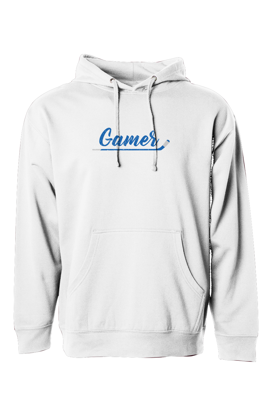 The Bench Boss Gamer Hoodie White | Barn Garb Hockey Threads