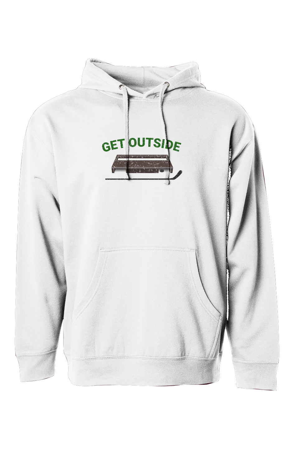The Bench Boss Get Outside Hoodie White | Barn Garb Hockey Threads