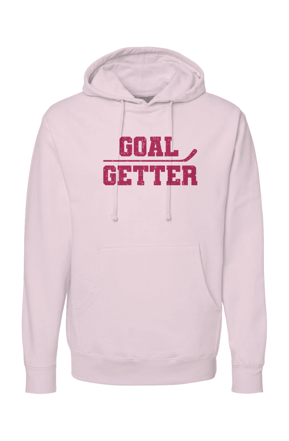 The Bench Boss Goal Getter Stick Hoodie Light Pink | Barn Garb Hockey Threads