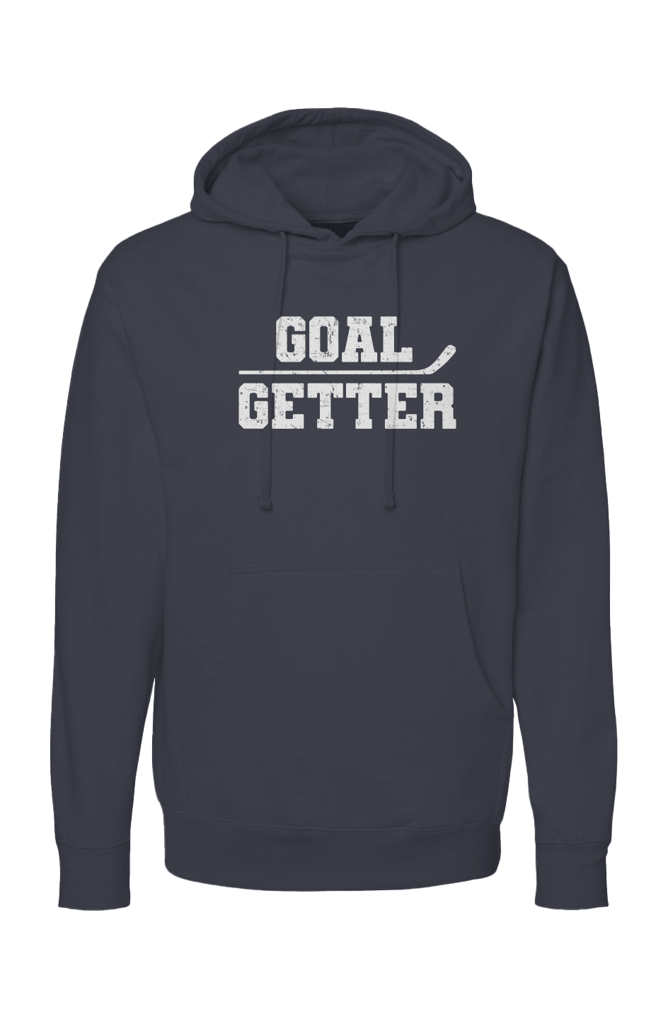The Bench Boss Goal Getter Stick Hoodie Navy Blue | Barn Garb Hockey Threads