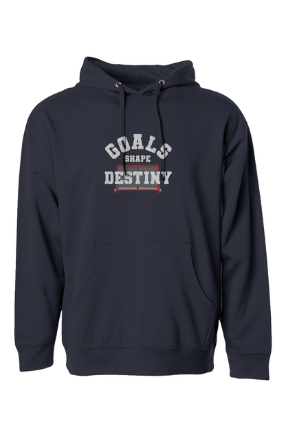 The Bench Boss Goals Shape Destiny Net Hoodie Navy Blue | Barn Garb Hockey Threads