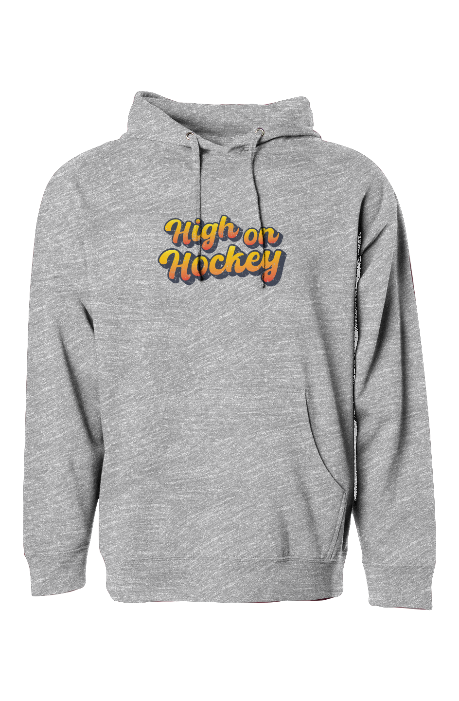 The Bench Boss High on Hockey Hoodie Grey | Barn Garb Hockey Threads