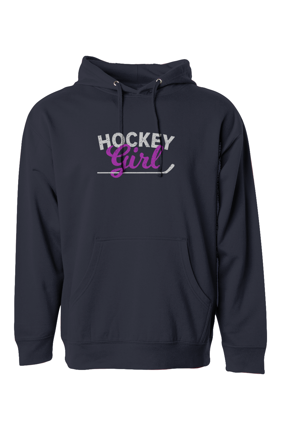 The Bench Boss Hockey Girl Hoodie Navy Blue | Barn Garb Hockey Threads