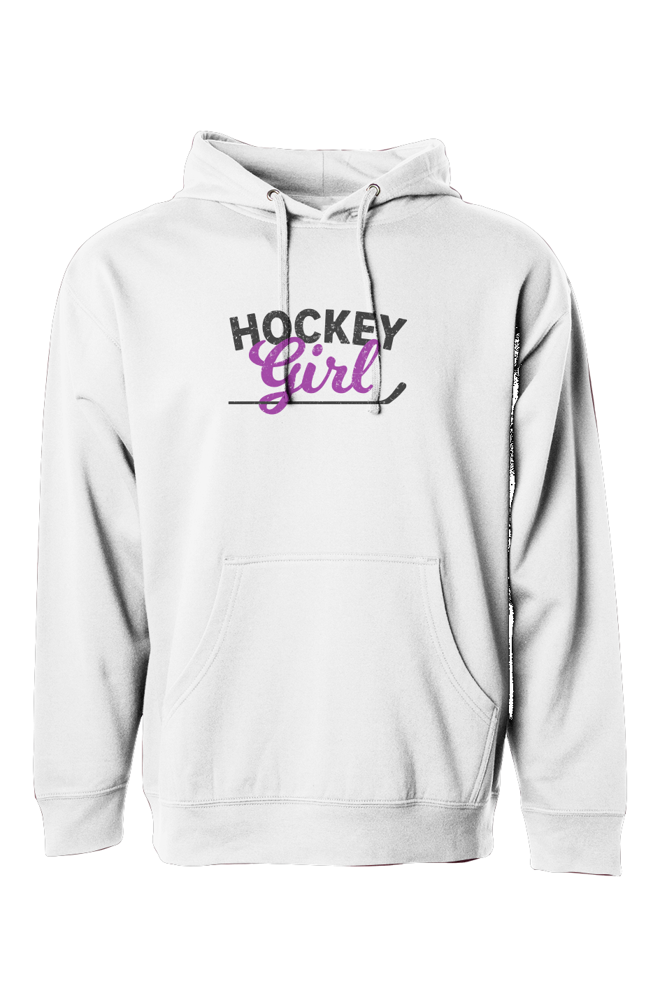 The Bench Boss Hockey Girl Hoodie White | Barn Garb Hockey Threads