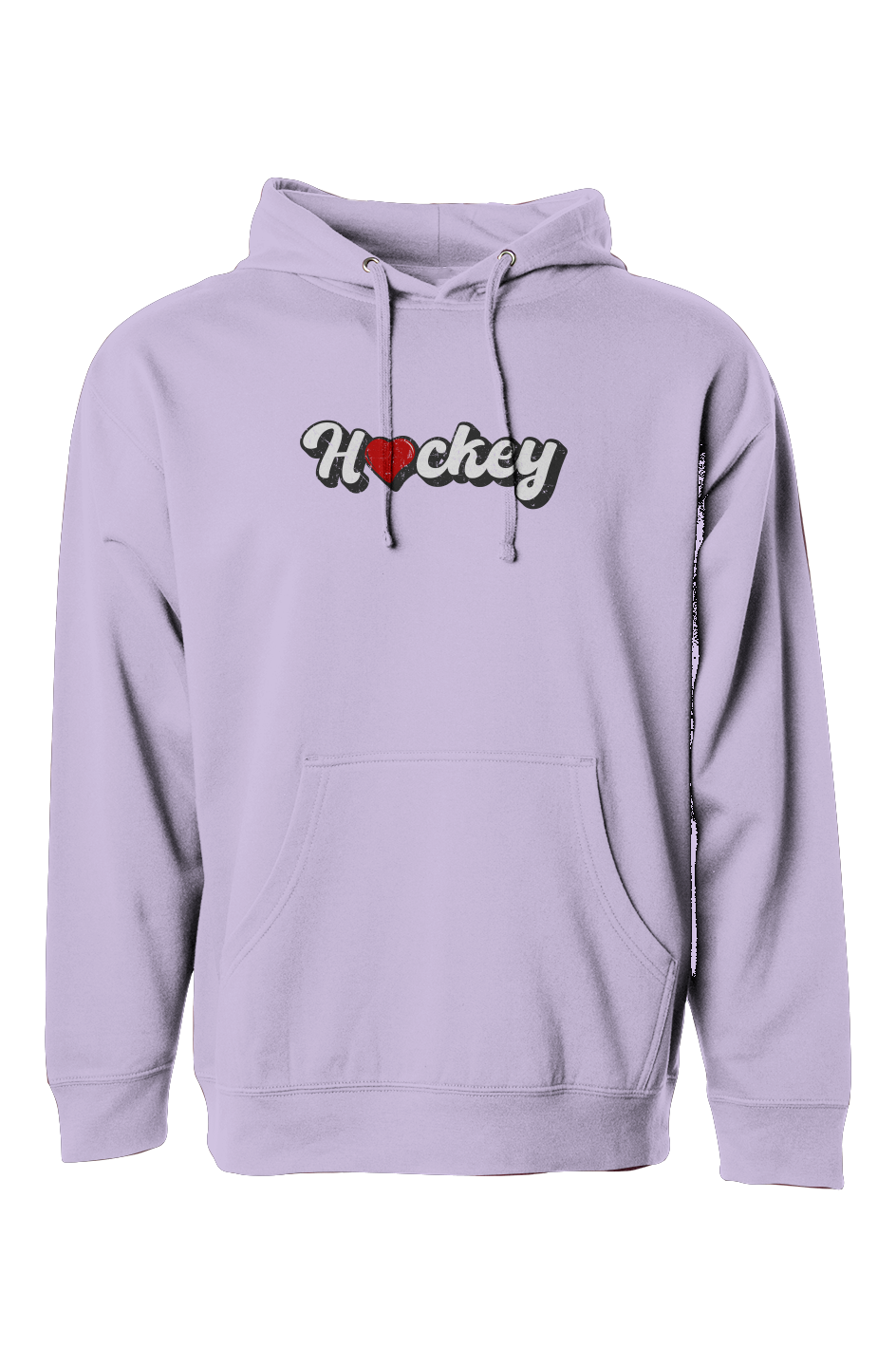 The Bench Boss Hockey Heart Hoodie Purple | Barn Garb Hockey Threads