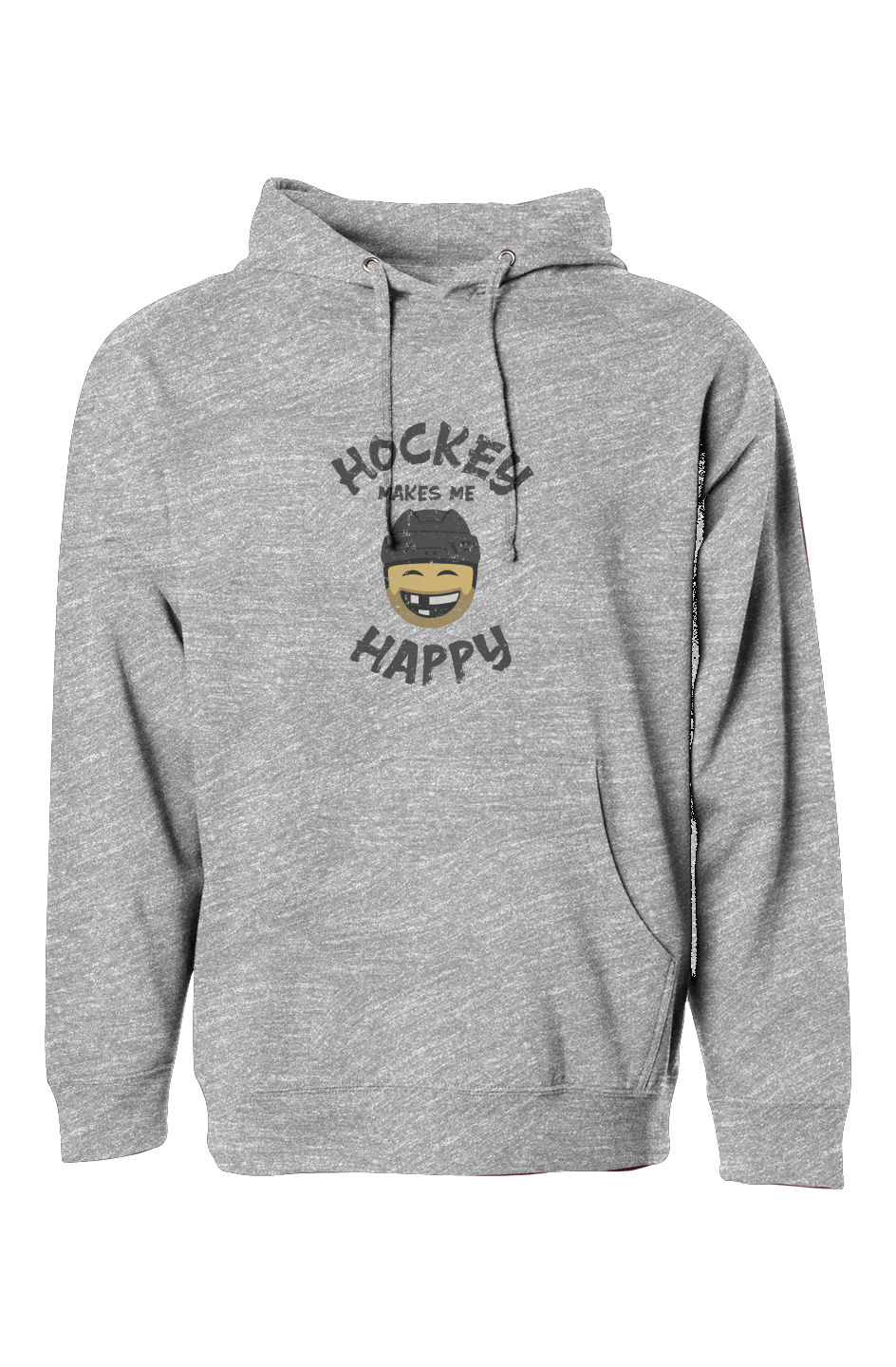 The Bench Boss Hockey Makes Me Happy Hoodie Grey Barn Garb Hockey Threads
