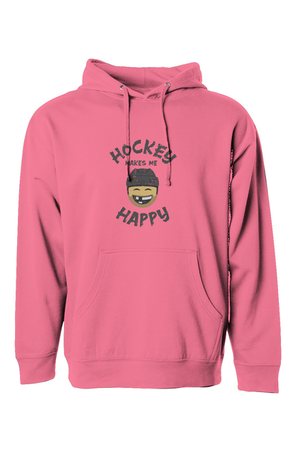 The Bench Boss Hockey Makes Me Happy Hoodie Neon Pink | Barn Garb Hockey Threads
