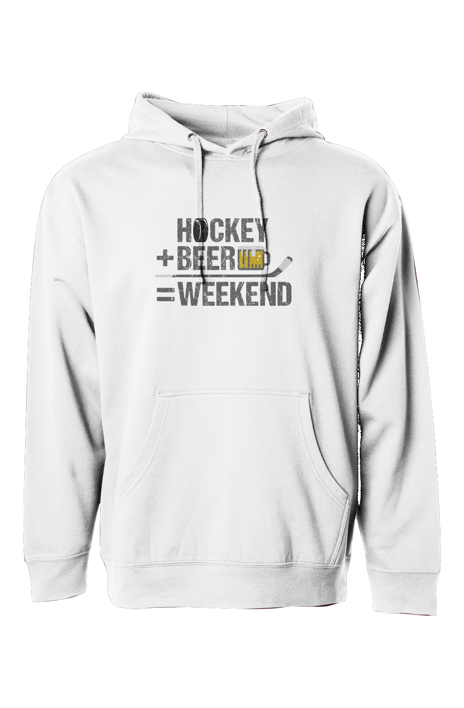 The Bench Boss Hockey Math Hoodie White | Barn Garb Hockey Threads