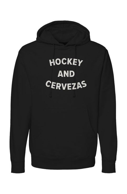 The Bench Boss Hockey and Cervezas Hoodie Black | Barn Garb Hockey Threads