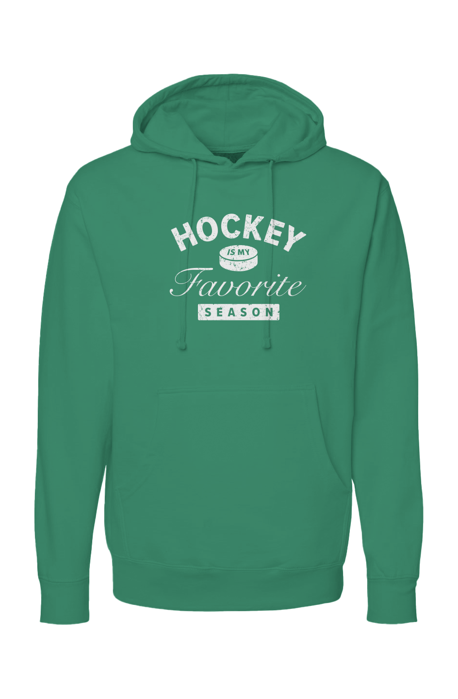 The Bench Boss Hockey is My Favorite Season Hoodie Green | Barn Garb Hockey Threads