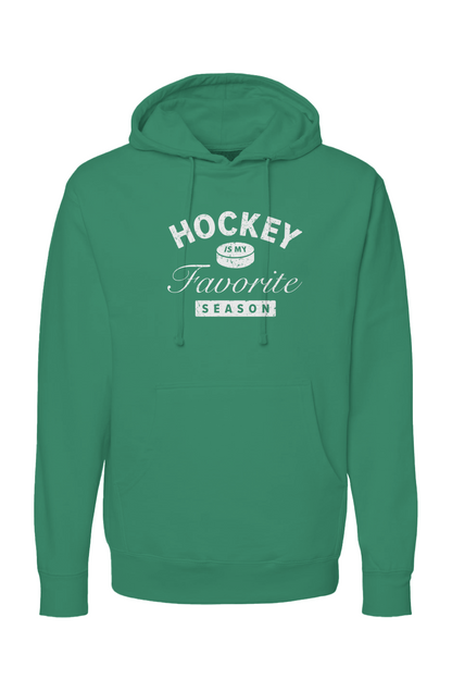 The Bench Boss Hockey is My Favorite Season Hoodie Green | Barn Garb Hockey Threads