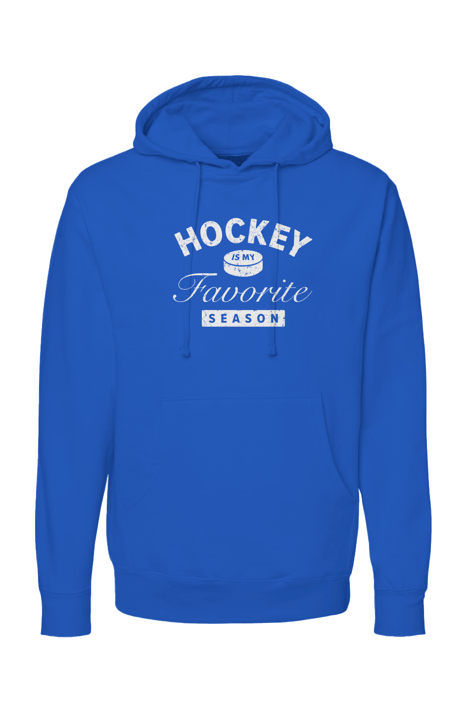 The Bench Boss Hockey is My Favorite Season Hoodie Royal Blue | Barn Garb Hockey Threads