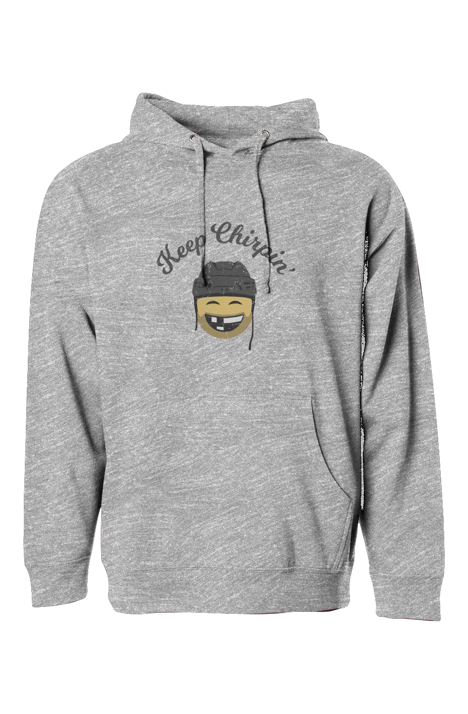 The Bench Boss Keep Chirpin' Hoodie Grey | Barn Garb Hockey Threads
