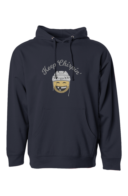 The Bench Boss Keep Chirpin' Hoodie Navy Blue | Barn Garb Hockey Threads
