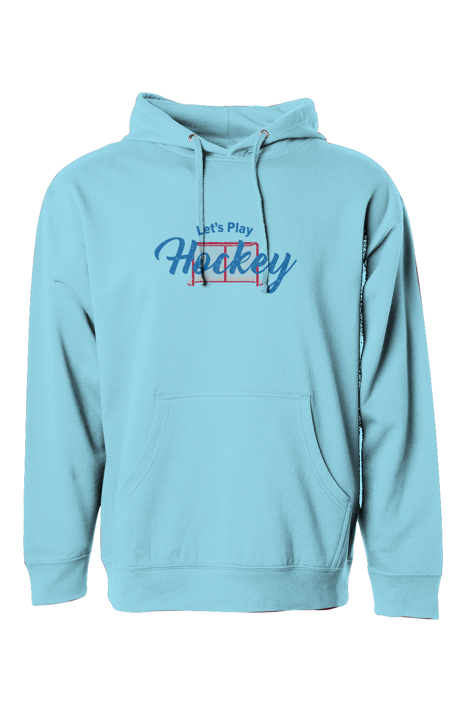 The Bench Boss Let's Play Hockey Hoodie Aqua | Barn Garb Hockey Threads