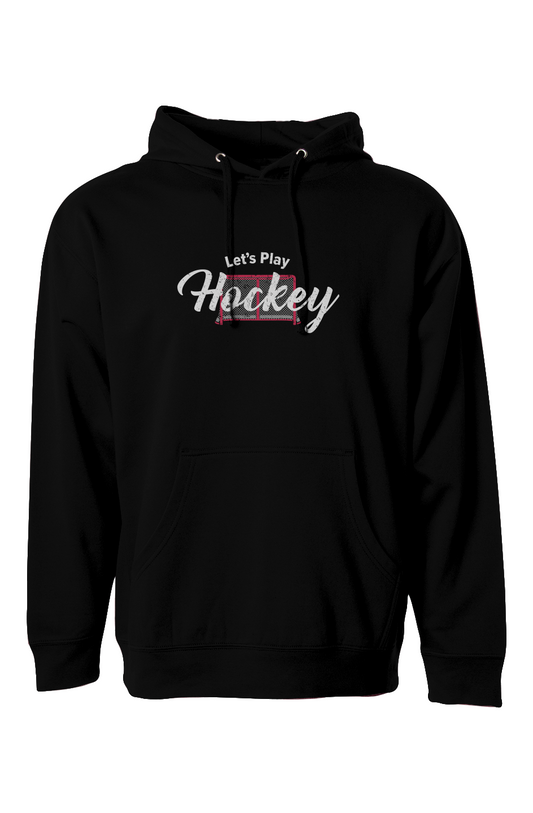 The Bench Boss Let's Play Hockey Hoodie Black | Barn Garb Hockey Threads