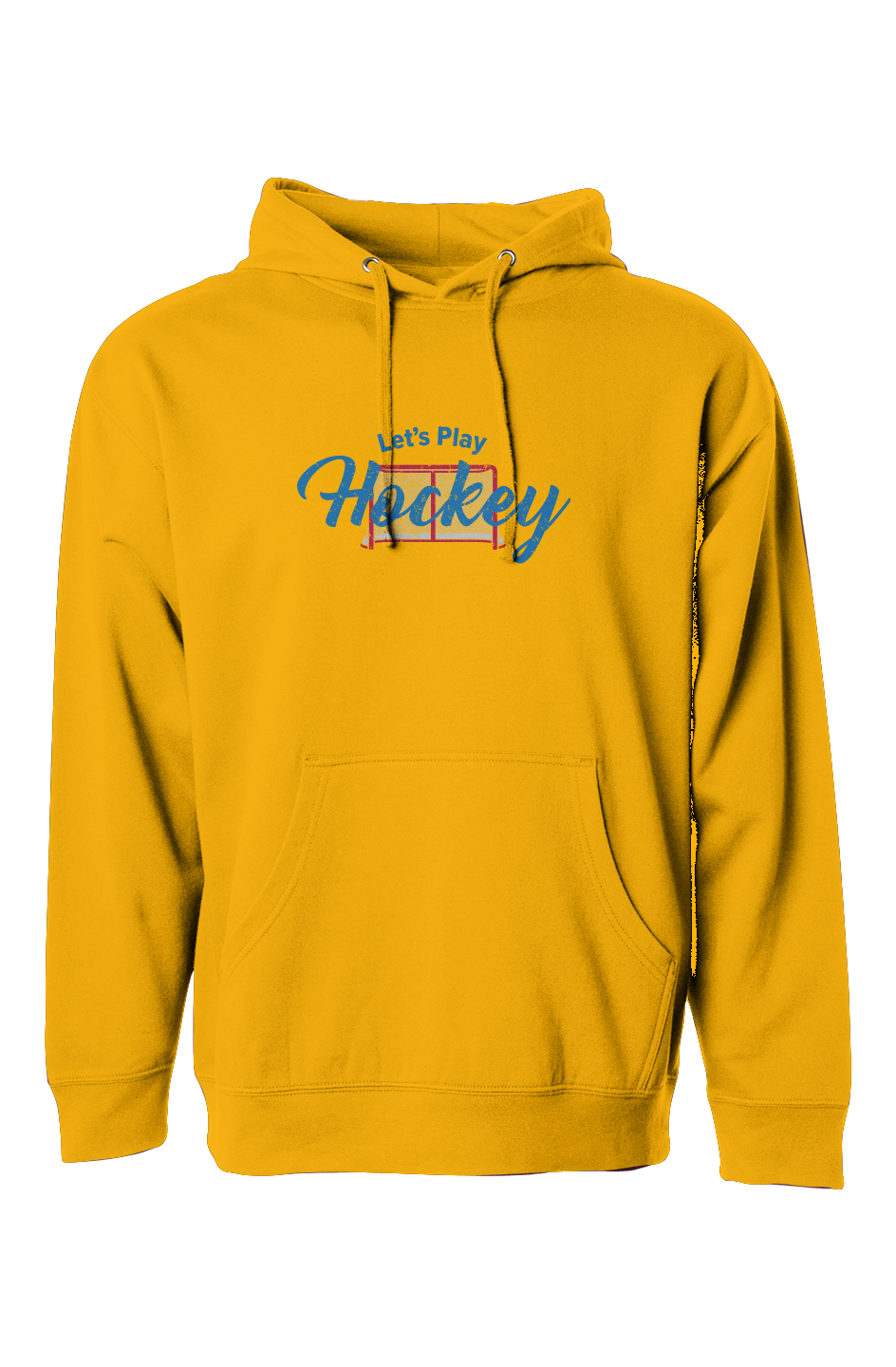 The Bench Boss Let's Play Hockey Hoodie Gold | Barn Garb Hockey Threads