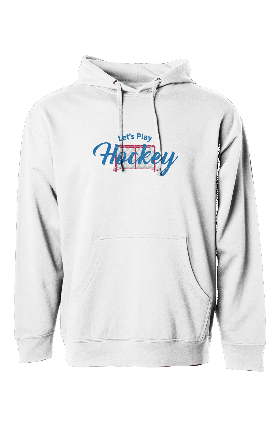 The Bench Boss Let's Play Hockey Hoodie White | Barn Garb Hockey Threads