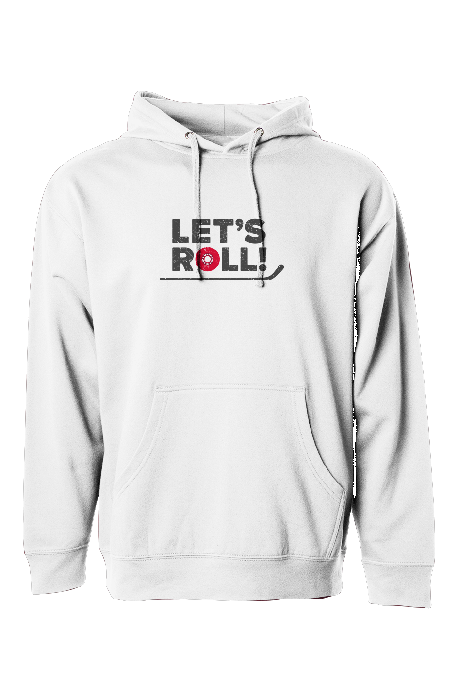 The Bench Boss Let's Roll Hoodie White | Barn Garb Hockey Threads