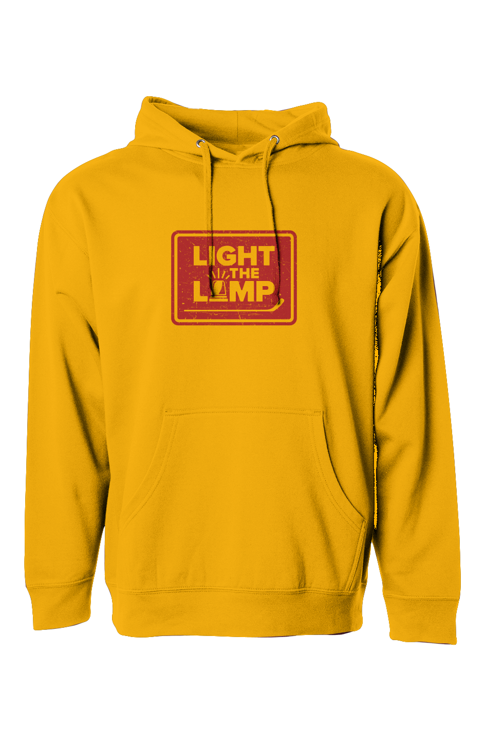 The Bench Boss Light the Lamp Badge Hoodie Gold | Barn Garb Hockey Threads