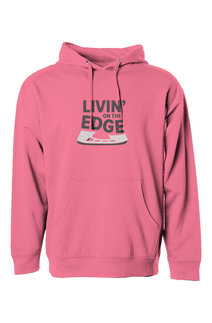The Bench Boss Livin' on the Edge Hoodie Pink | Barn Garb Hockey Threads