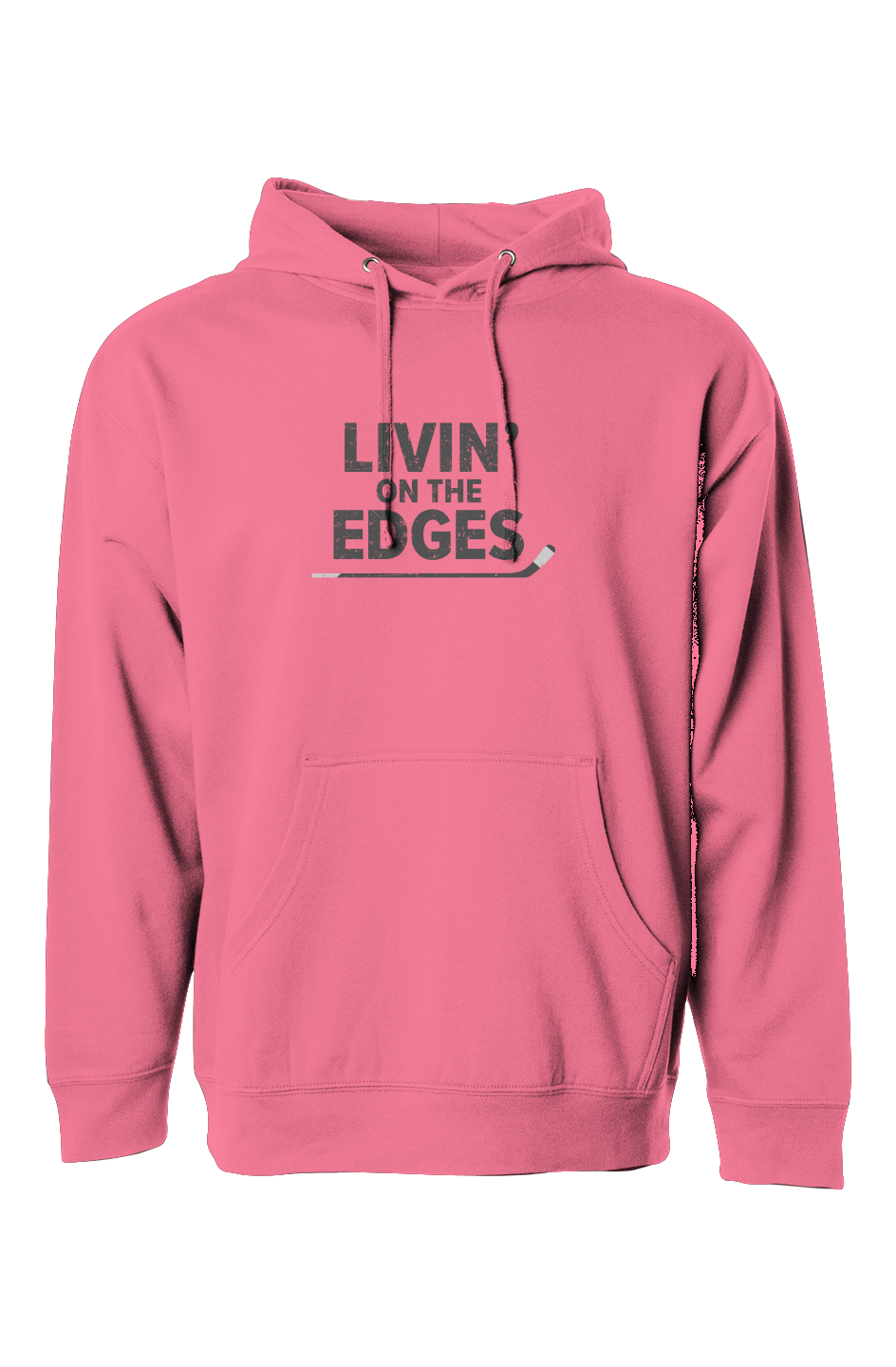 The Bench Boss Livin' on the Edges Hoodie Pink | Barn Garb Hockey Threads