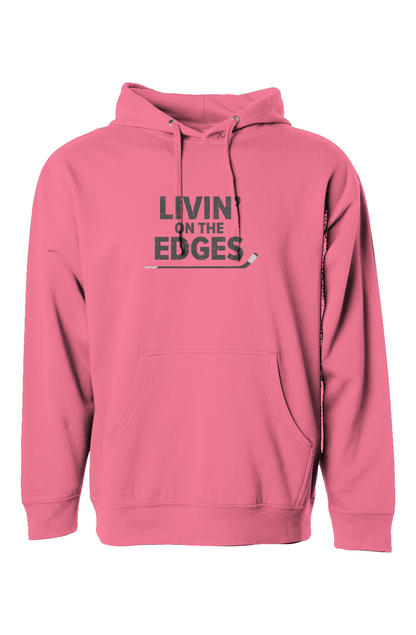 The Bench Boss Livin' on the Edges Hoodie Pink | Barn Garb Hockey Threads