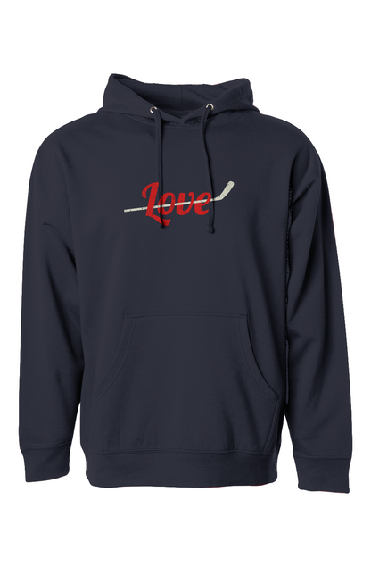 The Bench Boss Love Stick Hoodie Navy Blue | Barn Garb Hockey Threads