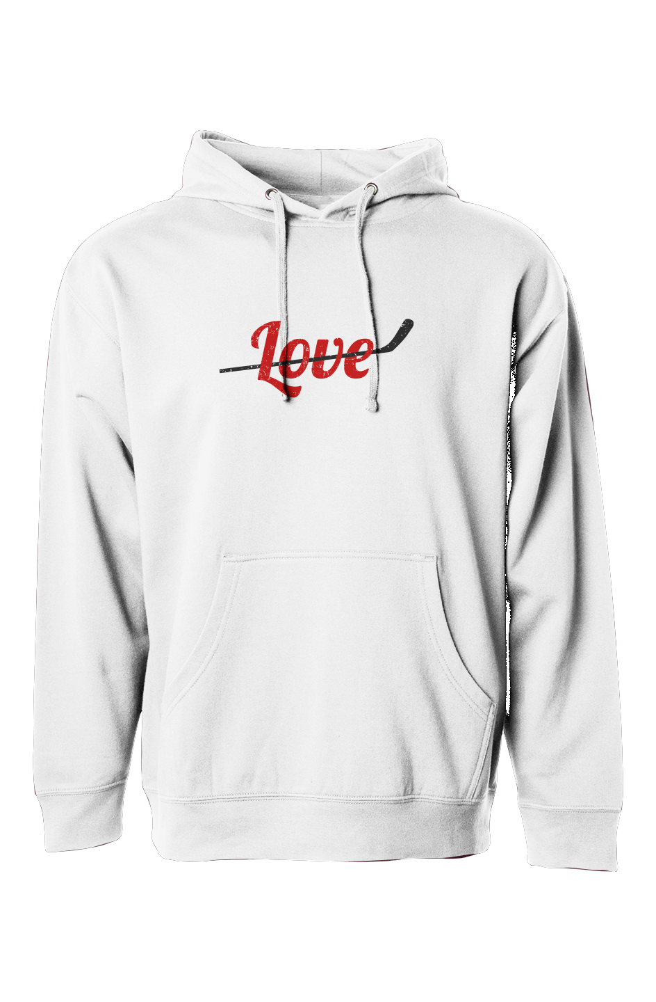 The Bench Boss Love Stick Hoodie White | Barn Garb Hockey Threads