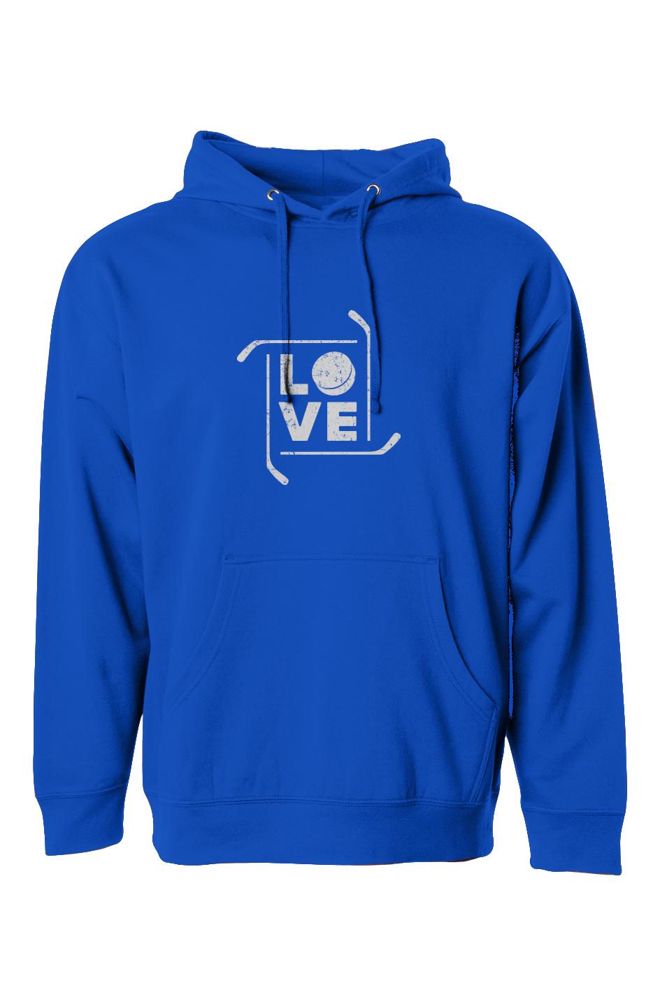 The Bench Boss Love the Game Hoodie Blue | Barn Garb Hockey Threads