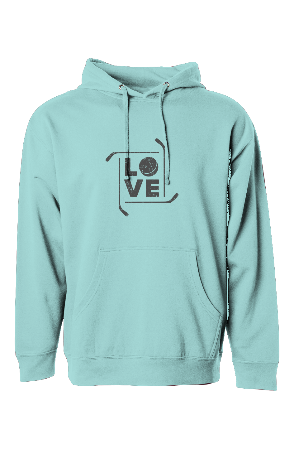The Bench Boss Love the Game Hoodie Mint | Barn Garb Hockey Threads