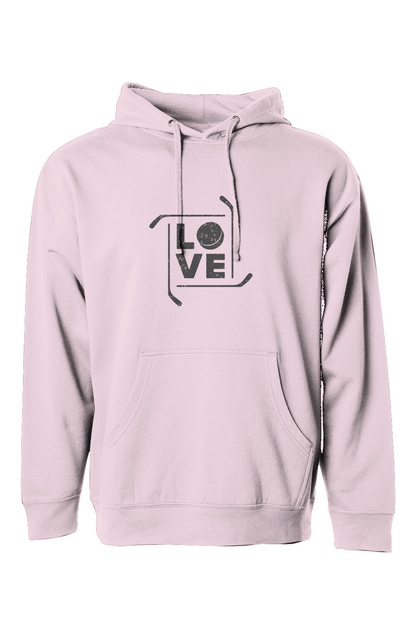 The Bench Boss Love the Game Hoodie Pink | Barn Garb Hockey Threads