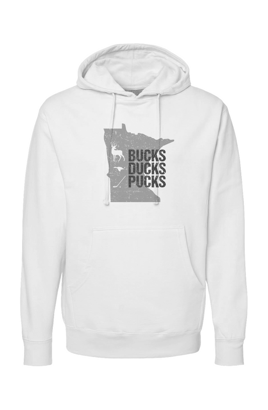 The Bench Boss Minnesota Hunting Hoodie White | Barn Garb Hockey Threads