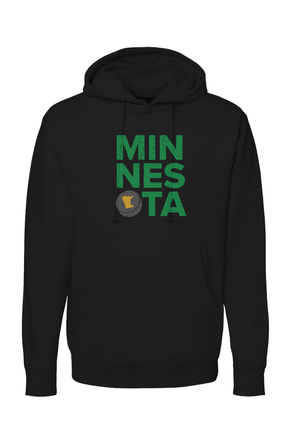 The Bench Boss Minnesota Puck Hoodie Black | Barn Garb Hockey Threads