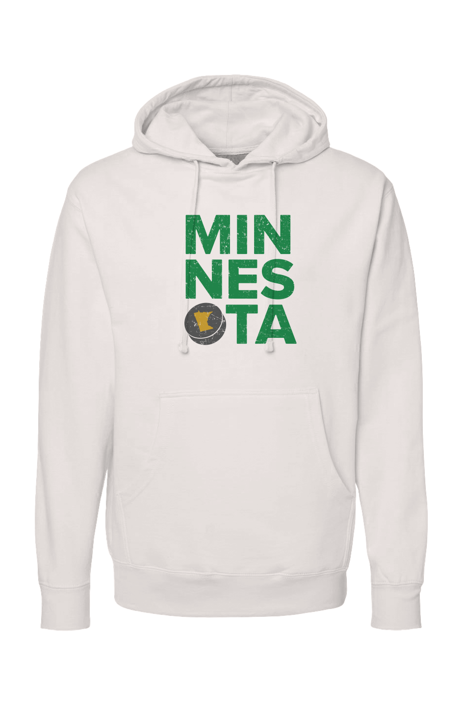 The Bench Boss Minnesota Puck Hoodie Bone | Barn Garb Hockey Threads
