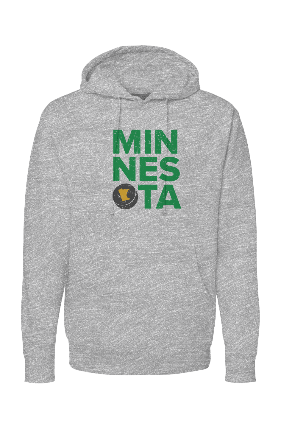The Bench Boss Minnesota Puck Hoodie Grey | Barn Garb Hockey Threads