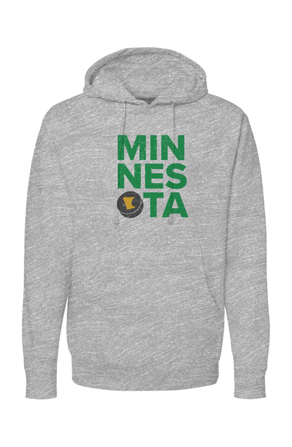 The Bench Boss Minnesota Puck Hoodie Grey | Barn Garb Hockey Threads