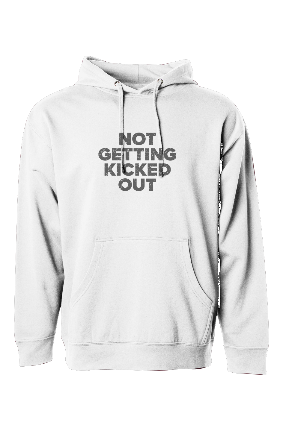 The Bench Boss Not Getting Kicked Out Hoodie White | Barn Garb Hockey Threads
