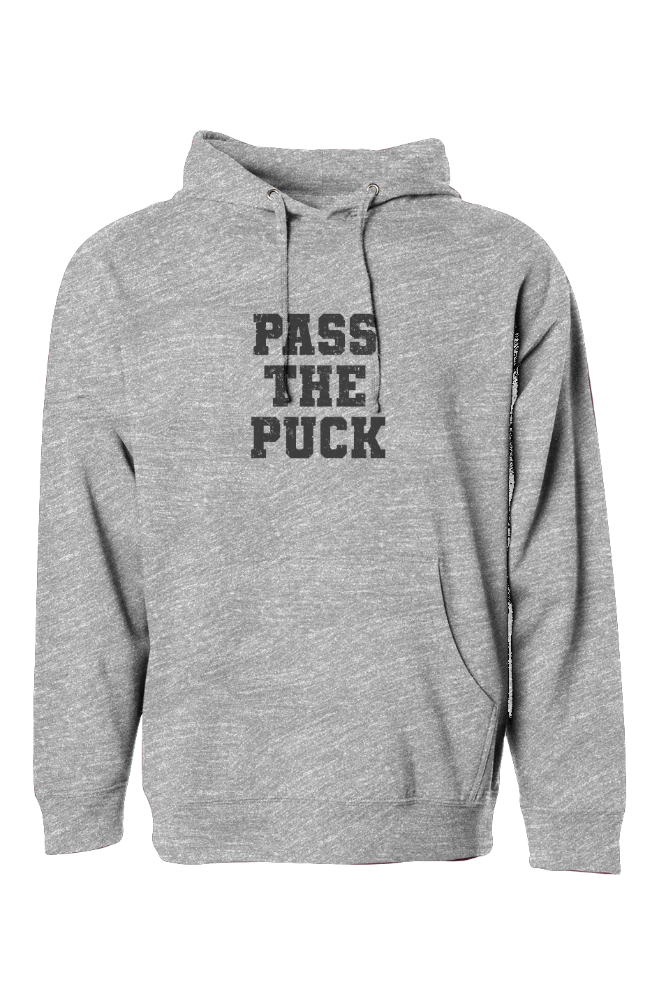 The Bench Boss Pass the Puck Hoodie Grey | Barn Garb Hockey Threads
